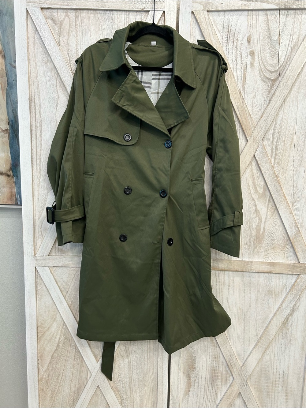 Olive Green Women’s Trench Coat